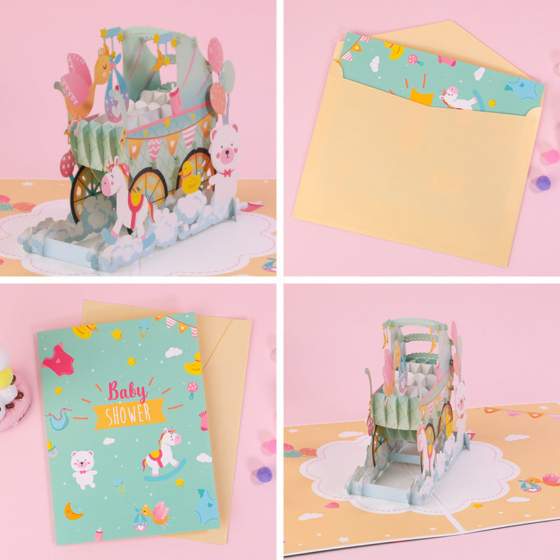 New Baby Pop Up Card | Baby Shower Card | 3D Card