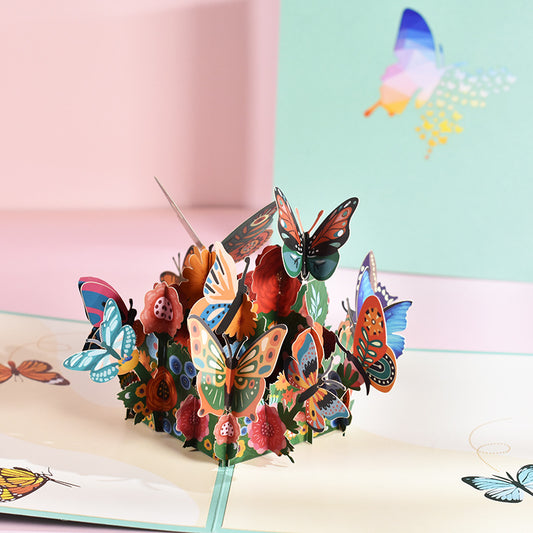 Butterflies in the Garden Pop Up Card | 3D Card