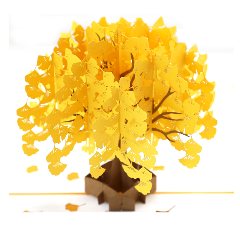 Autumn Ginkgo Tree Pop Up Card