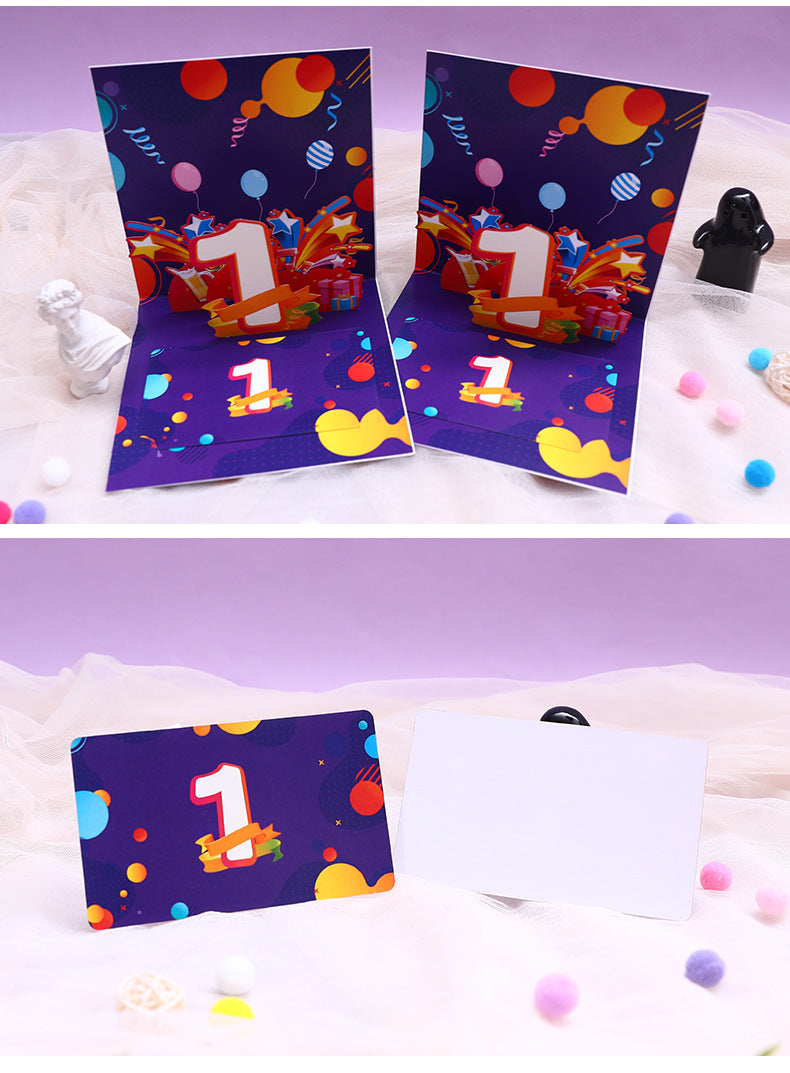First Anniversary Pop Up Card