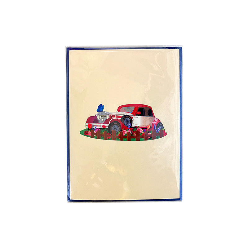 Classic Car Pop Up Card | Car Card | Vintage Auto | Anniversary | Birtdhay | Greeting Card | 3D Card | Aotomotive