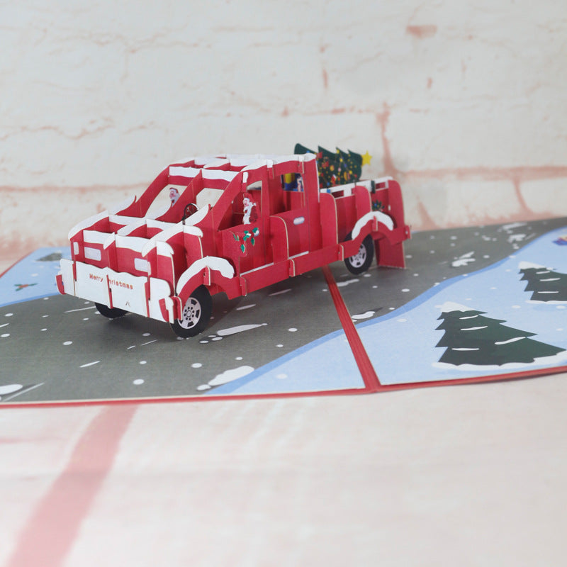 Christmas Pick Up Truck Pop Up Card - 4 Styles