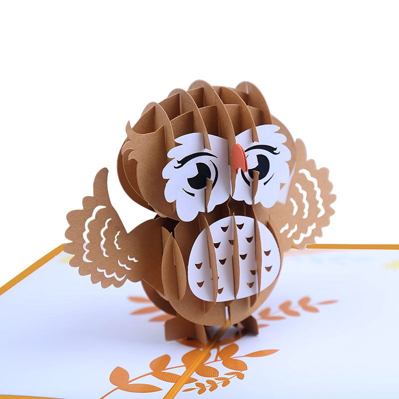 Little Owl Pop Up Card | 3D Card | UK Based