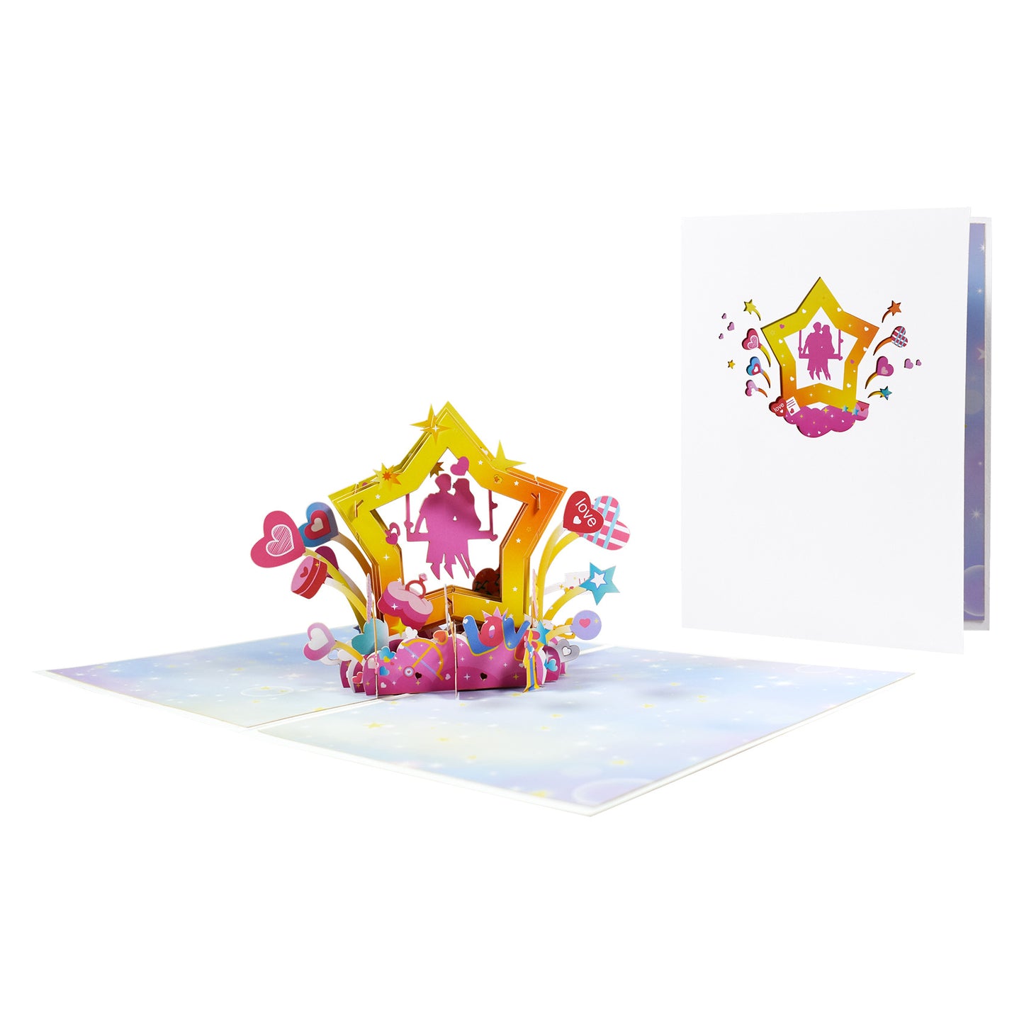 Love Star Pop Up Card | Valentines Day | Wedding | Anniversary