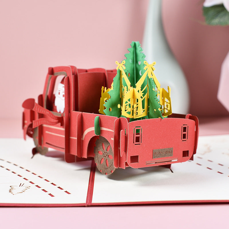 Christmas Pick Up Truck Pop Up Card - 4 Styles