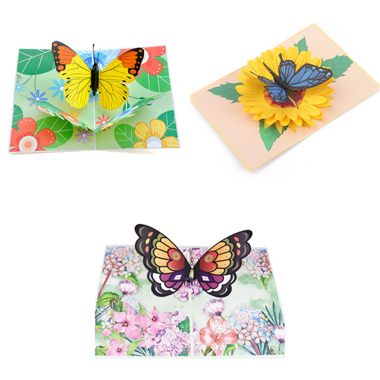 Colourful Butterfly Pop Up Card - 3 Styles