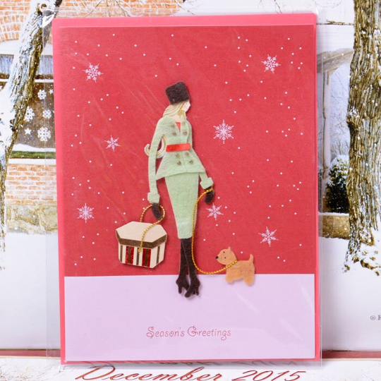 Seasons Greetings - Red Christmas Card