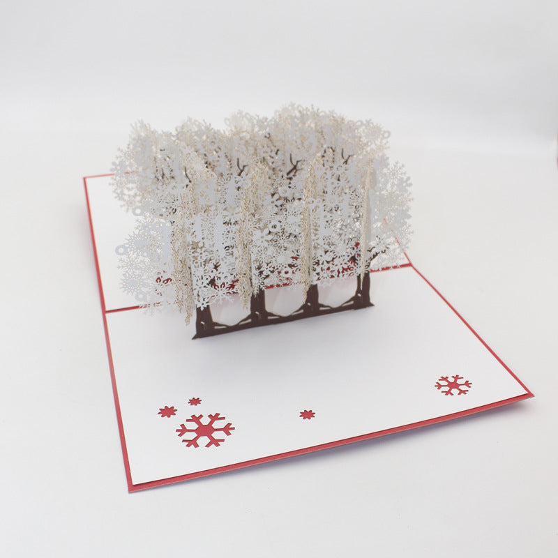 Christmas 3D Pop Up Card | Snowy Forest | Santa in Sleigh | 3D Card | Xmas Card | Greeting Card | Festive Gift | 3 Styles