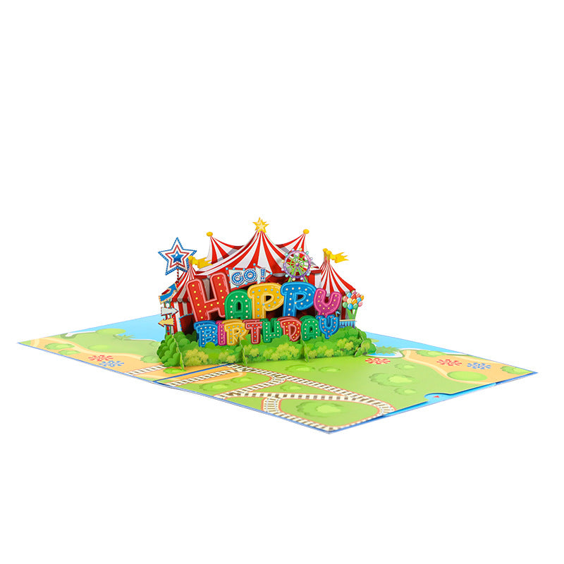 Birthday Pop Up Card | 3D Card | Greeting Card | Gift | Theme Park | Circus