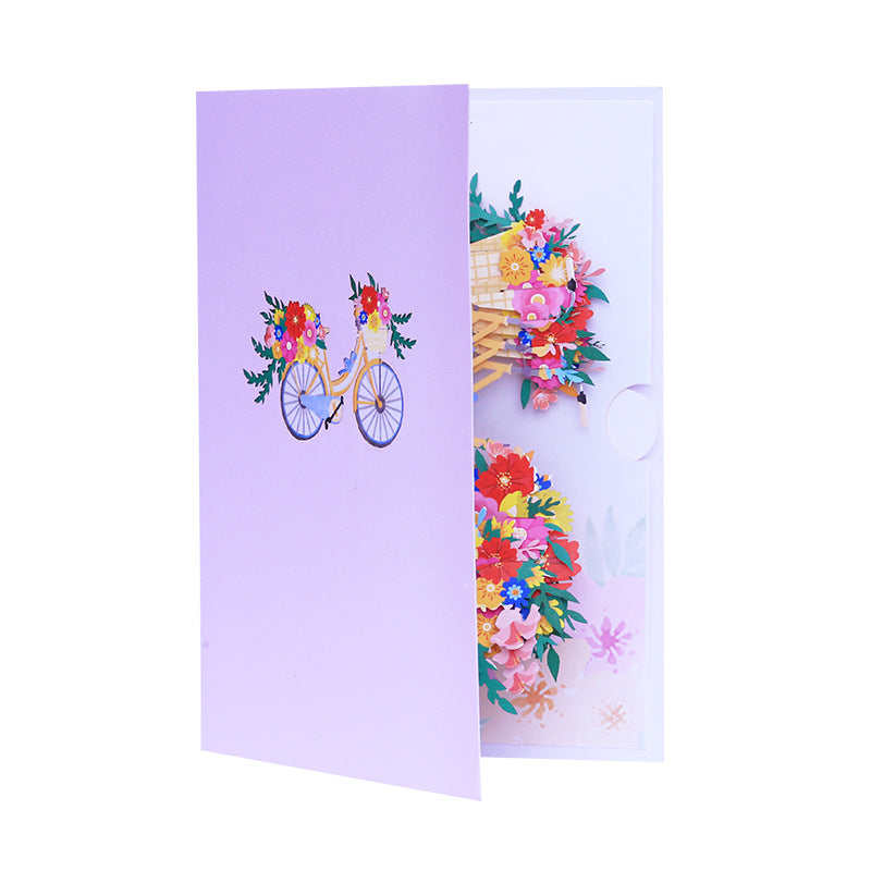 Bike and Flowers Pop Up Card | 3D Card | 2 Styles