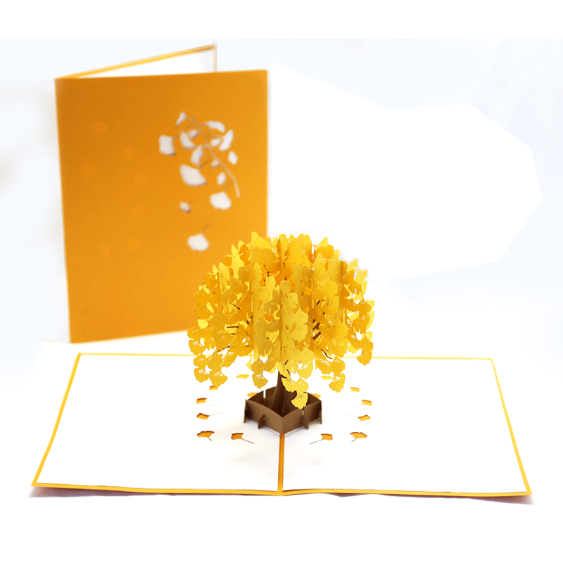 Autumn Ginkgo Tree Pop Up Card