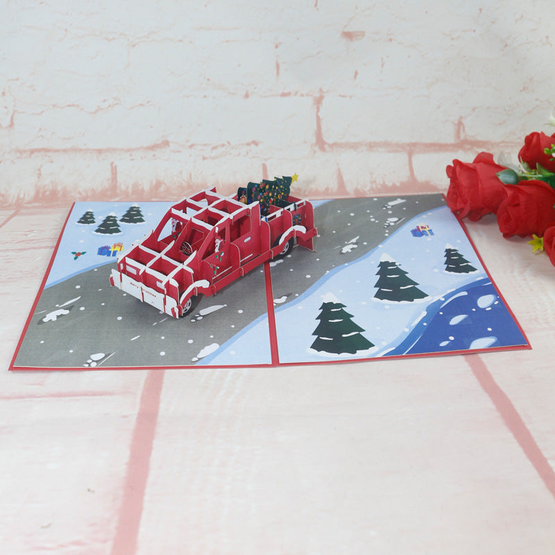 Christmas Pick Up Truck Pop Up Card - 4 Styles