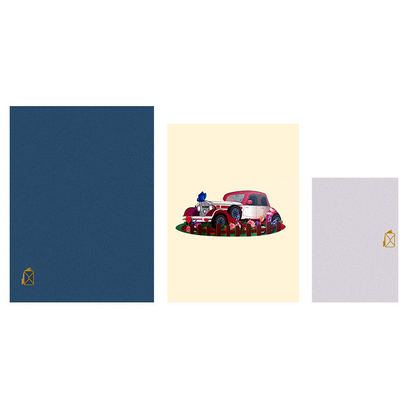 Classic Car Pop Up Card | Car Card | Vintage Auto | Anniversary | Birtdhay | Greeting Card | 3D Card | Aotomotive