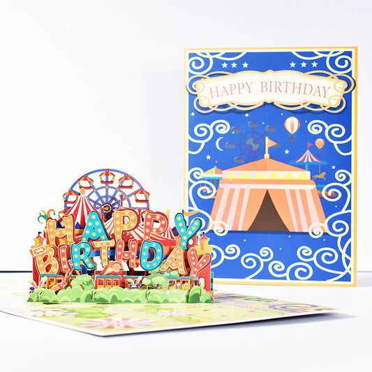 Birthday Pop Up Card | 3D Card | Greeting Card | Gift | Theme Park | Circus