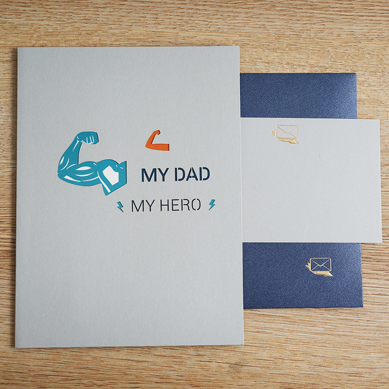 Fathers Day Pop Up Card | Hero | Card for Dad | 3D Card | Greeting Card