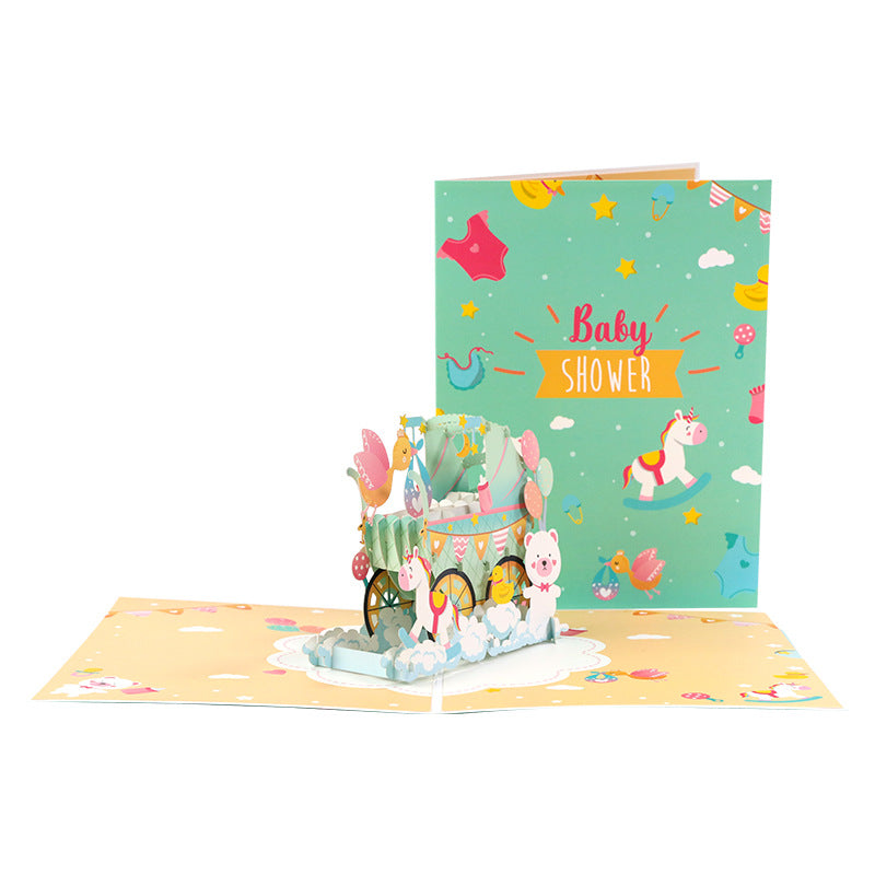 New Baby Pop Up Card | Baby Shower Card | 3D Card