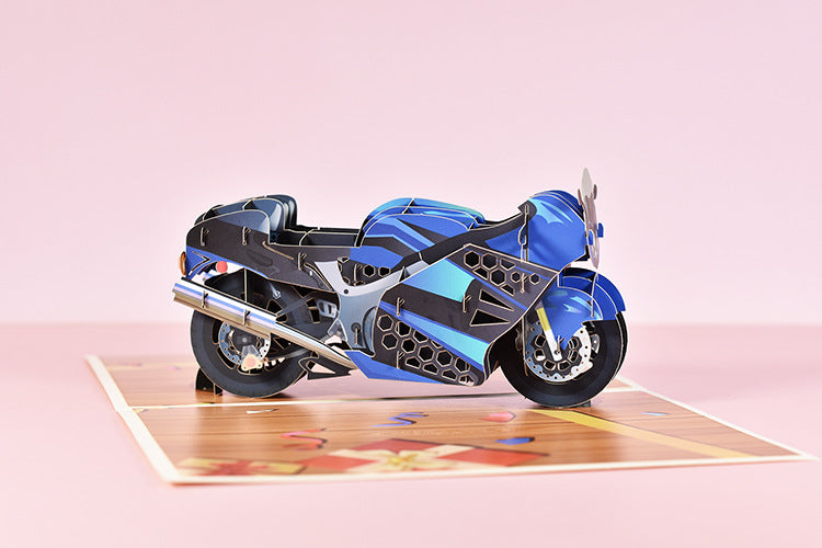 Motorbike Pop Up Card | 3D Card | Moto | Bike | Rider | Biker | Gift