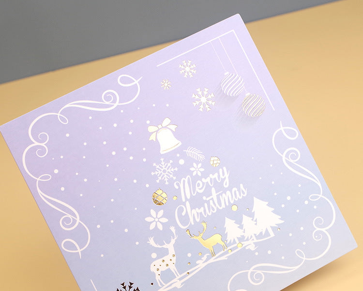 Pink Crystal Ball Christmas Tree Pop Up Card