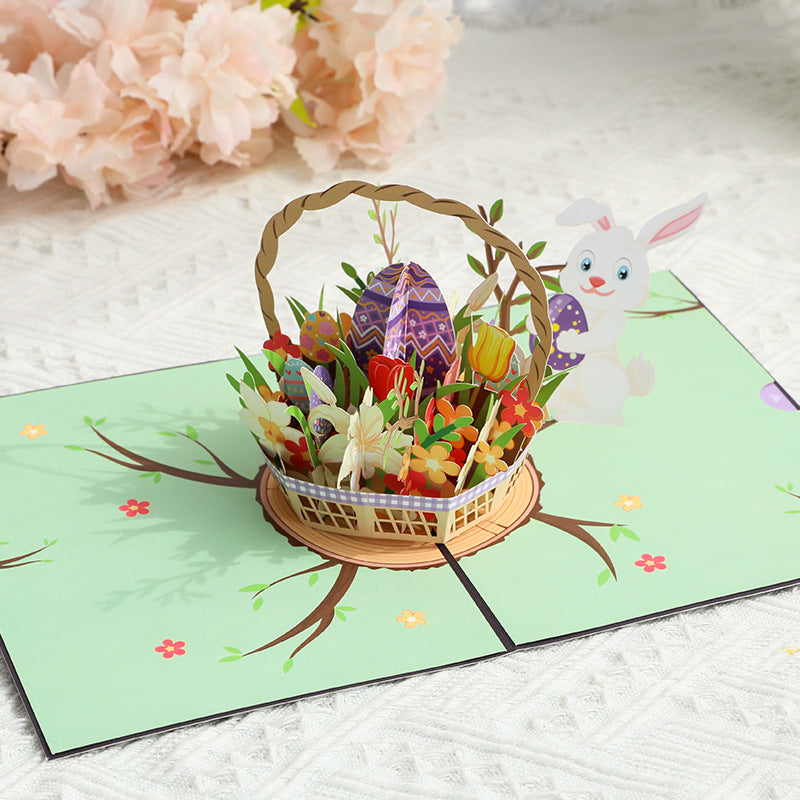 Easter Pop Up Card | 3D Card | Easter Basket | Easter Eggs | Bunny