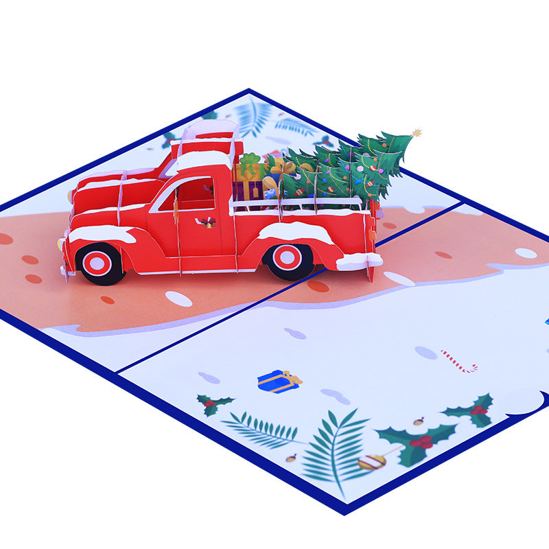 Christmas Pick Up Truck Pop Up Card - 4 Styles