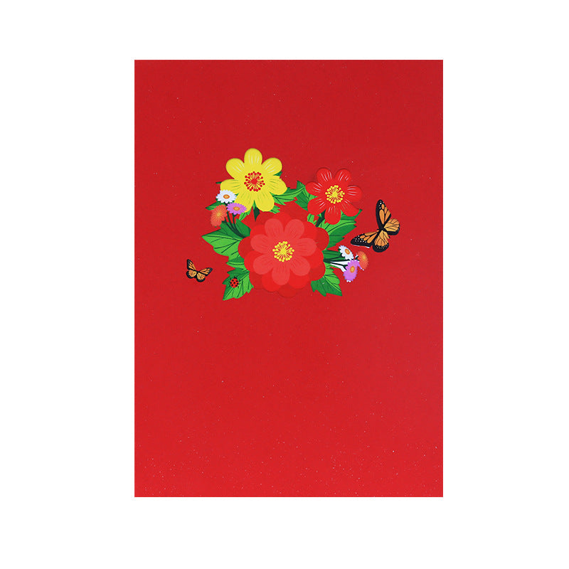 Summer Flowers Pop Up Card - 2 Colours