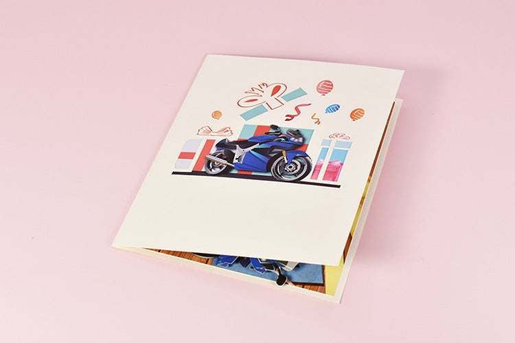 Motorbike Pop Up Card | 3D Card | Moto | Bike | Rider | Biker | Gift