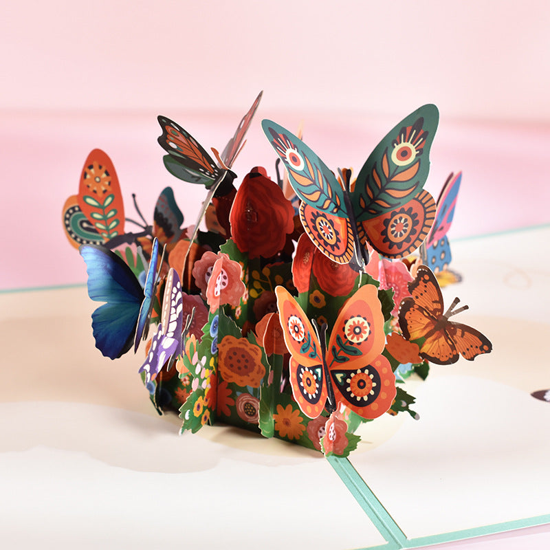 Butterflies in the Garden Pop Up Card | 3D Card