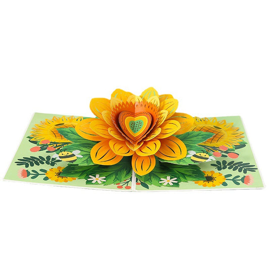 Summer Sunflowers Pop Up Card | 3D Card | Birthday Gift | Wedding | Valentines Day | Mothers Day Card