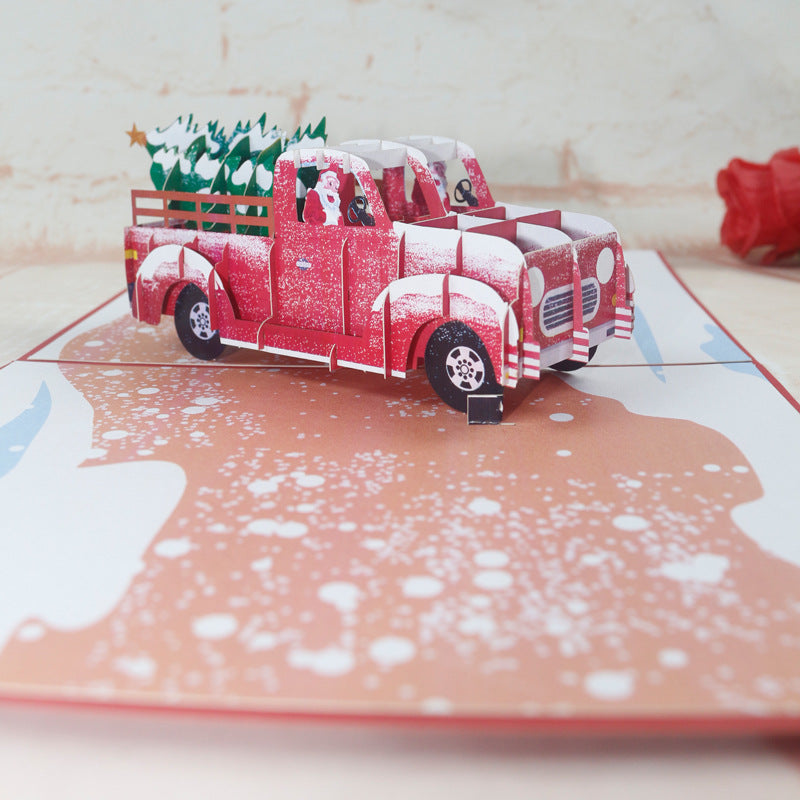 Christmas Pick Up Truck Pop Up Card - 4 Styles