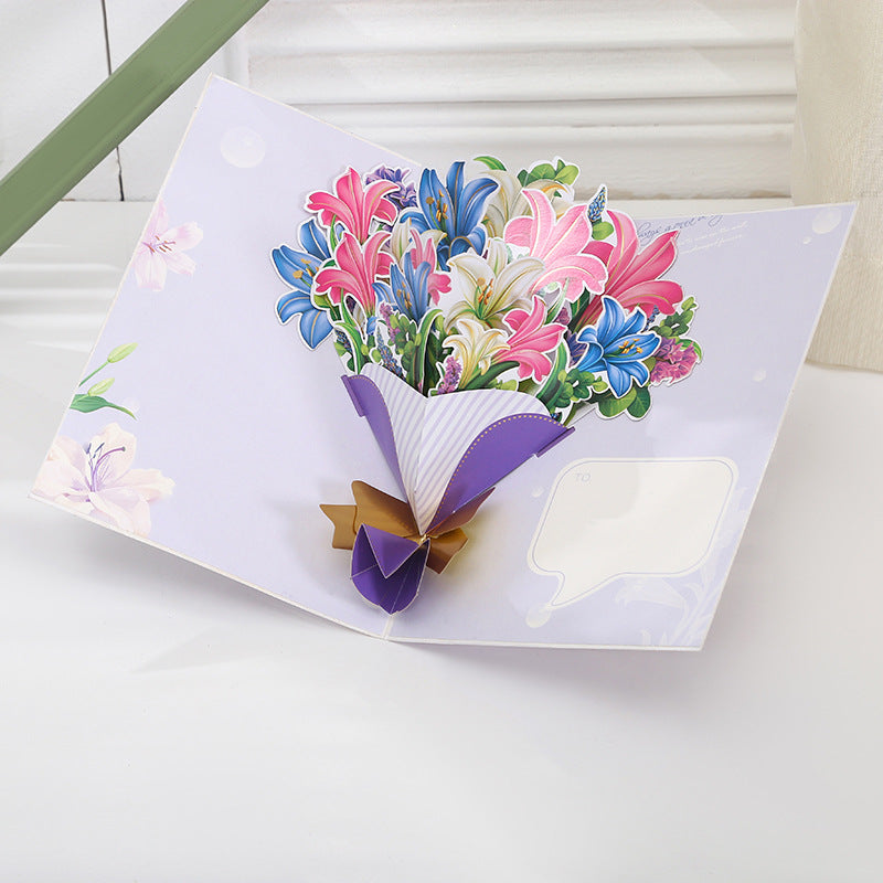 Flower Bouquet Pop Up Card - 5 Styles