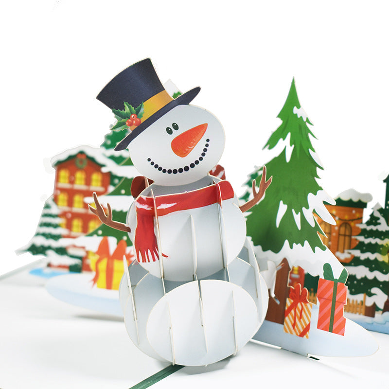 Christmas Pop Up Card with Snowman