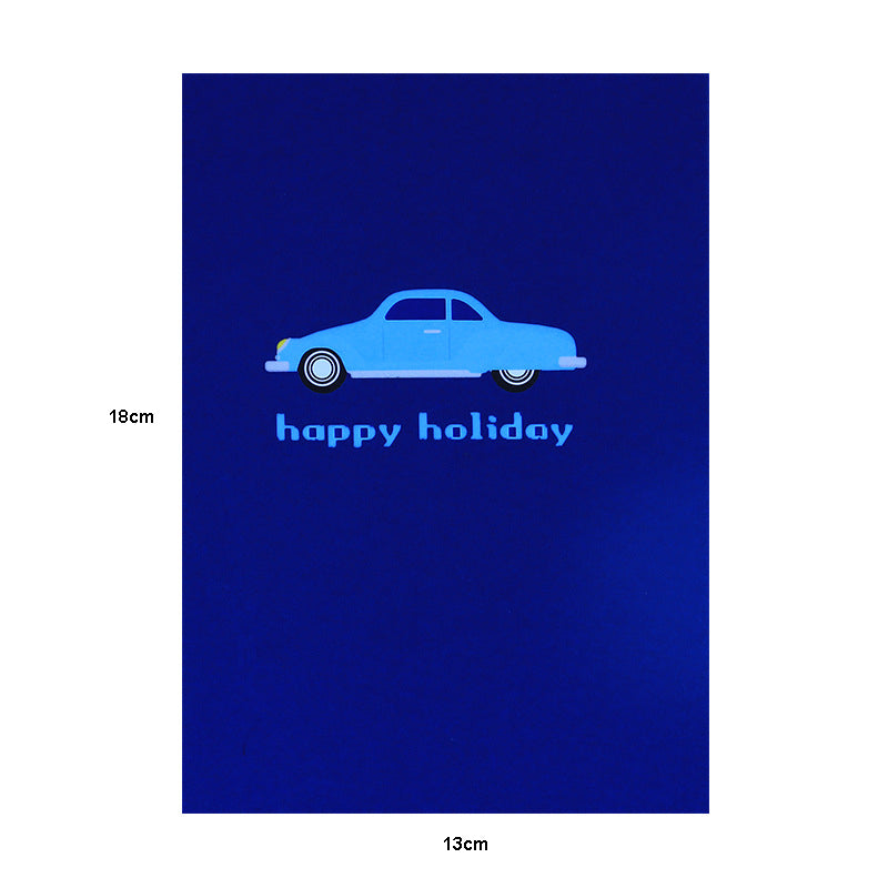 Holiday Pop Up Card | Classic Car | 3D Card | Trip | Ride | Greeting Card