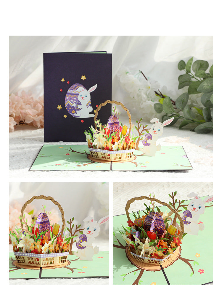 Easter Pop Up Card | 3D Card | Easter Basket | Easter Eggs | Bunny