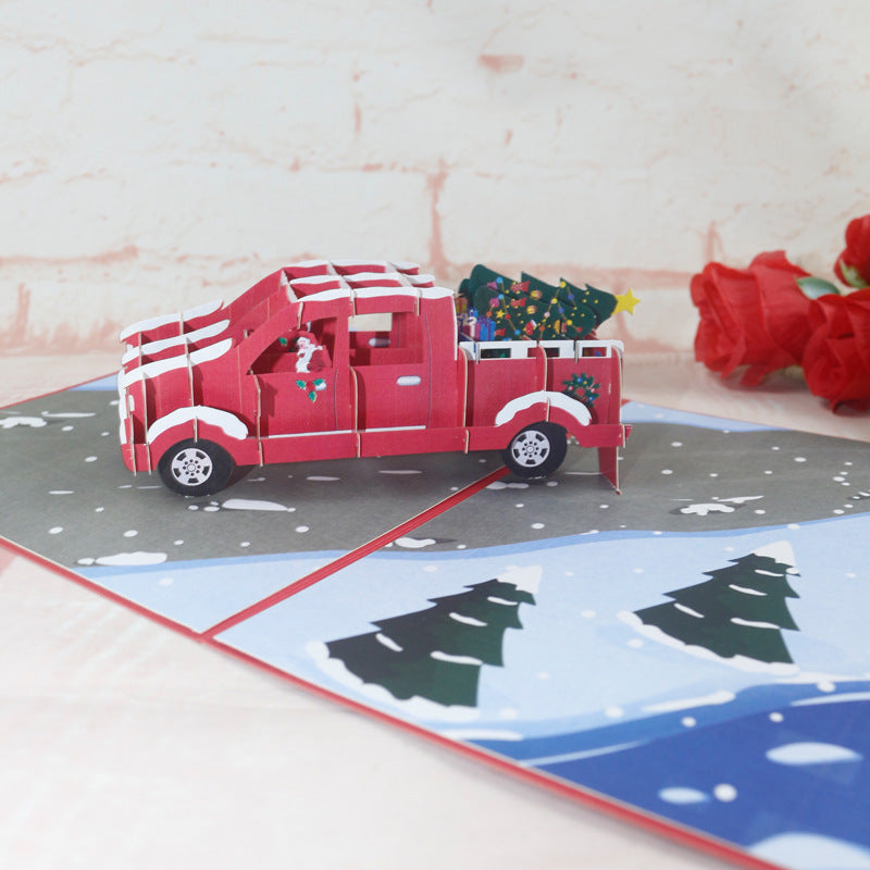 Christmas Pick Up Truck Pop Up Card - 4 Styles