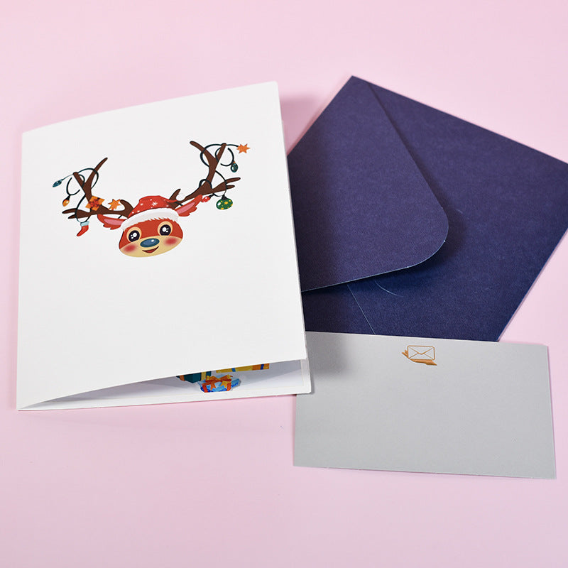 Funny Christmas Card - Little Reindeer Pop Up Card