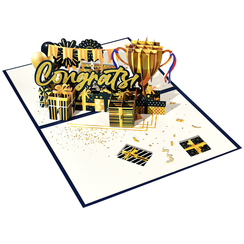 Congratulations Pop Up Card | 3D Card | Congrats! | Greeting Card | Well Done | Gift