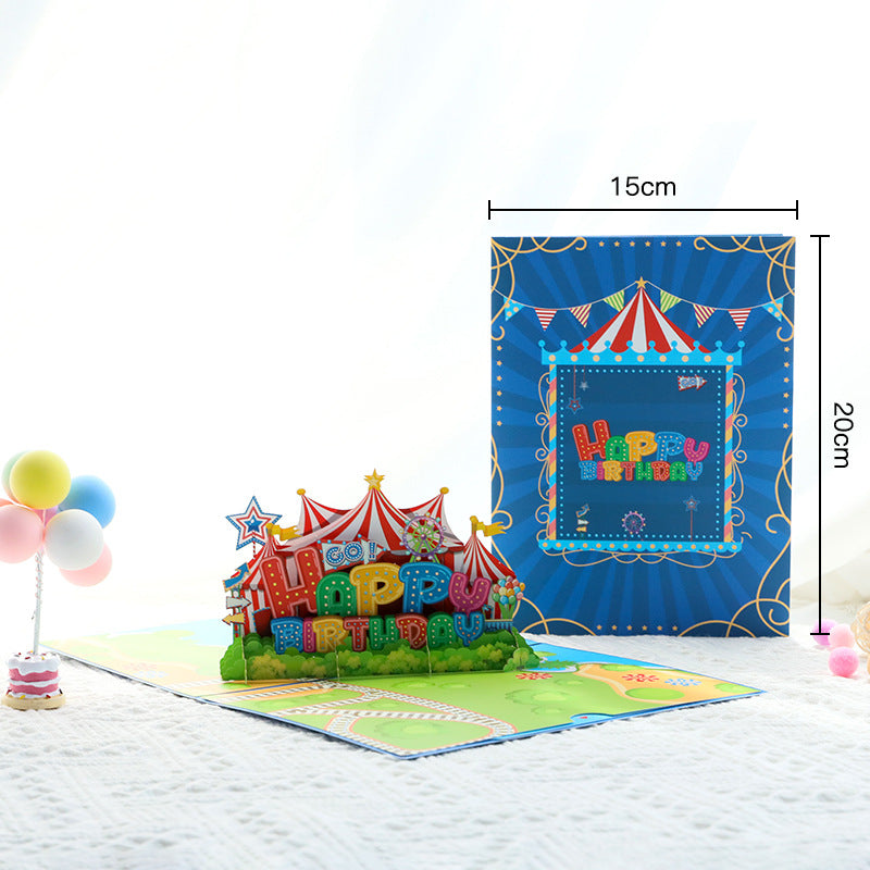 Birthday Pop Up Card | 3D Card | Greeting Card | Gift | Theme Park | Circus