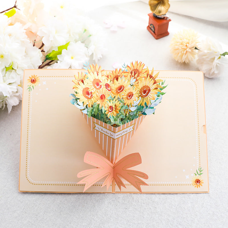 Flower Bouquet Pop Up Card - 3 Styles