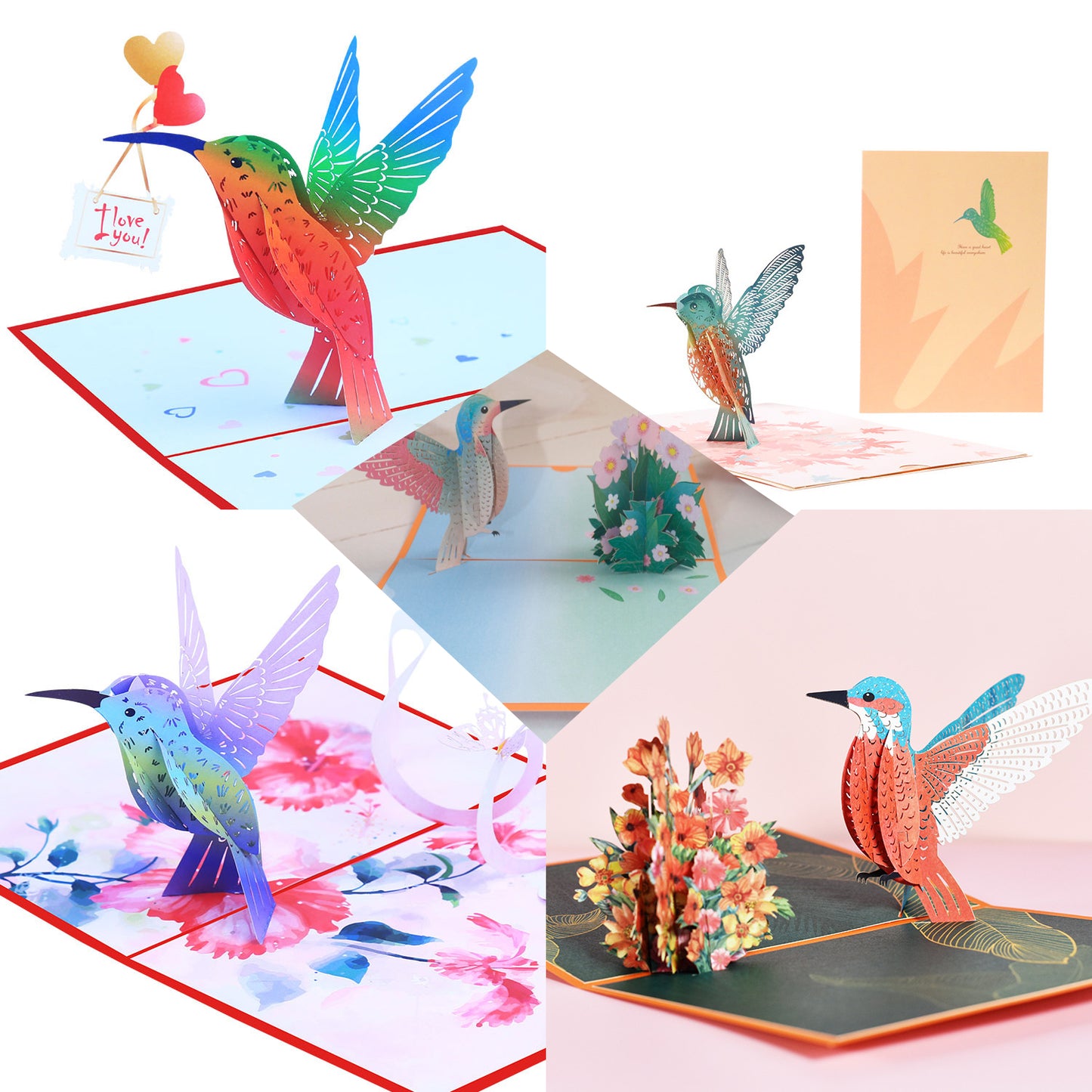 Hummingbird Pop Up Card - 5 Styles