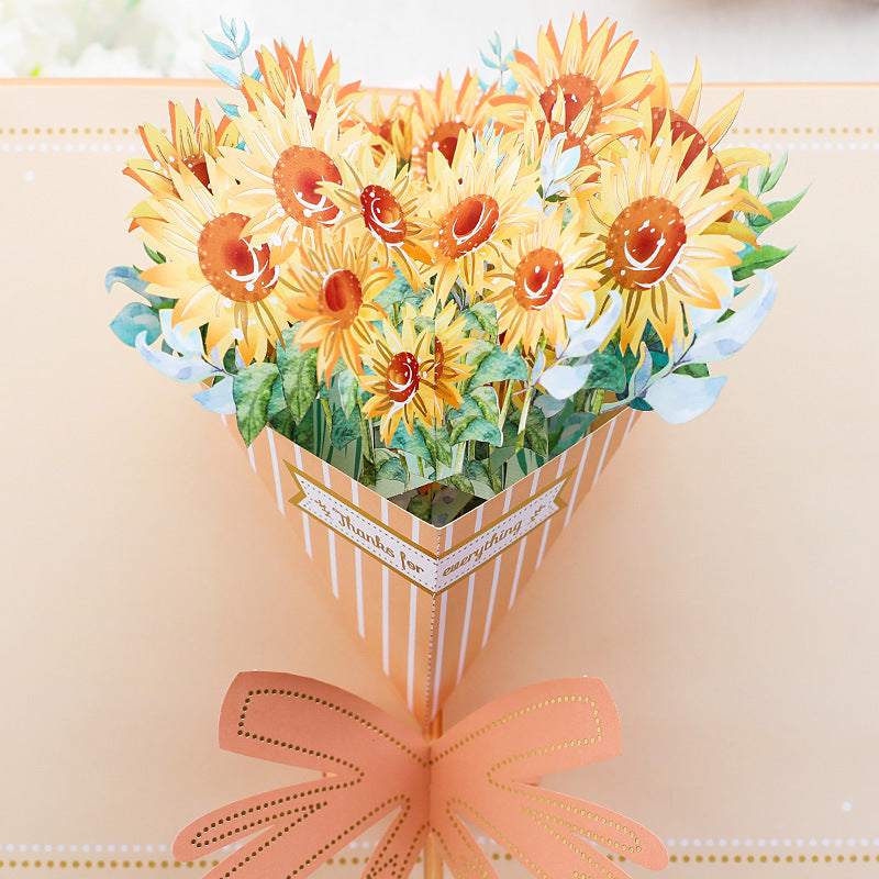 Flower Bouquet Pop Up Card - 3 Styles