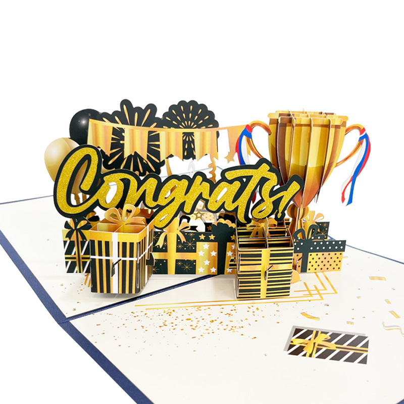 Congratulations Pop Up Card | 3D Card | Congrats! | Greeting Card | Well Done | Gift