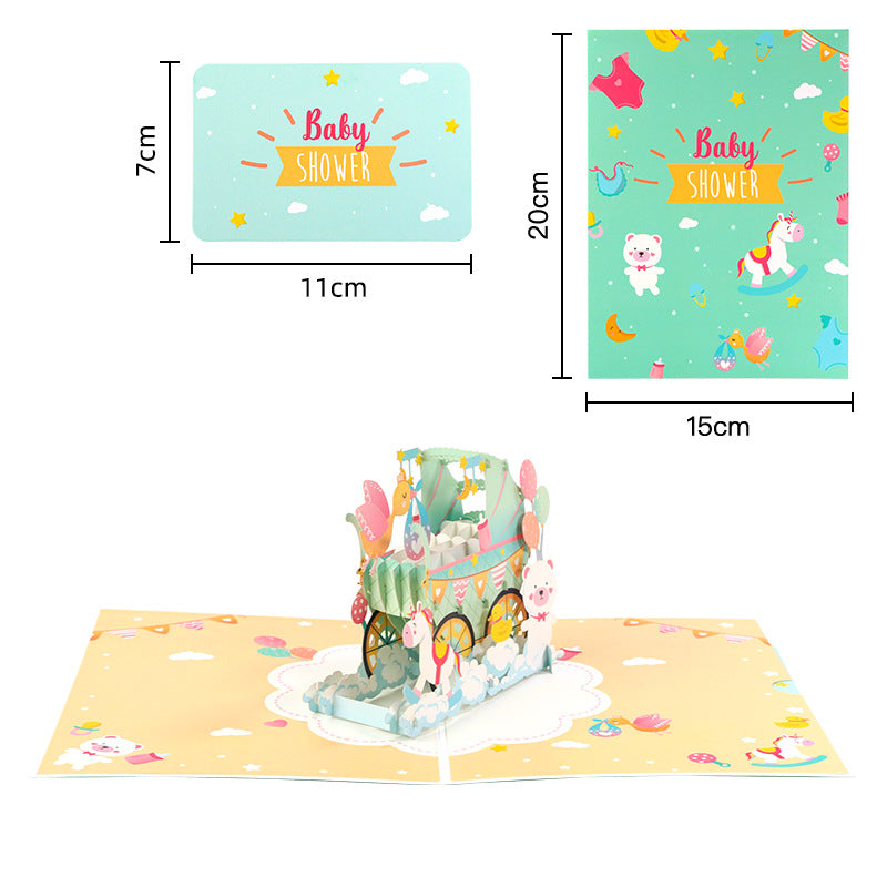 New Baby Pop Up Card | Baby Shower Card | 3D Card