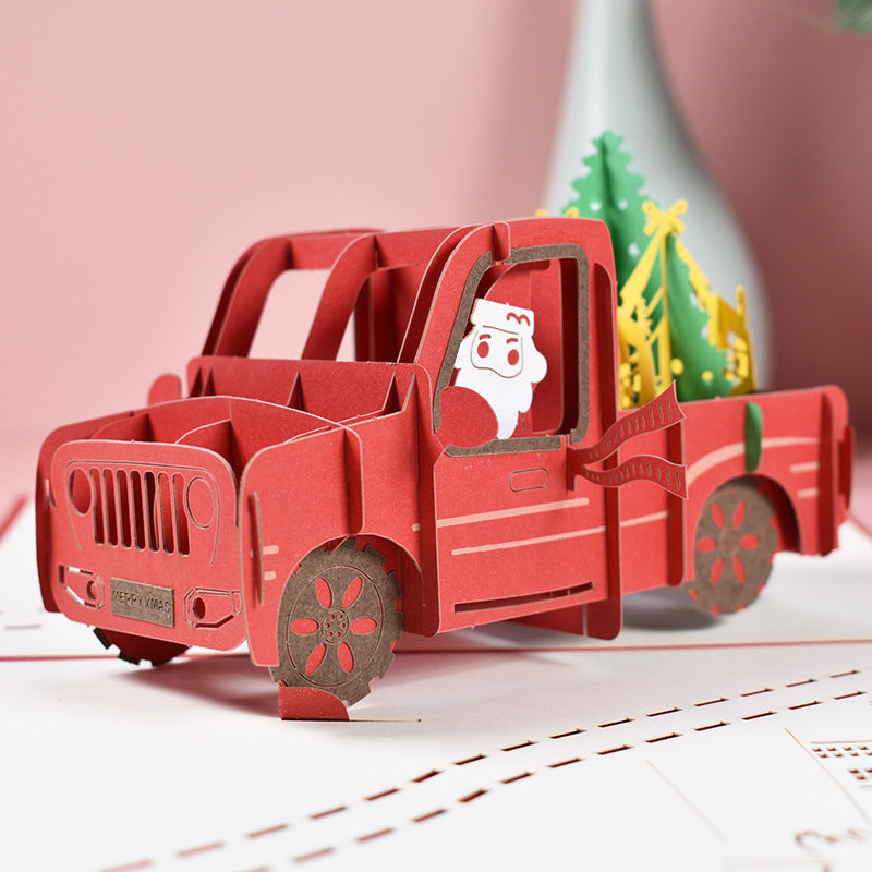 Christmas Pick Up Truck Pop Up Card - 4 Styles