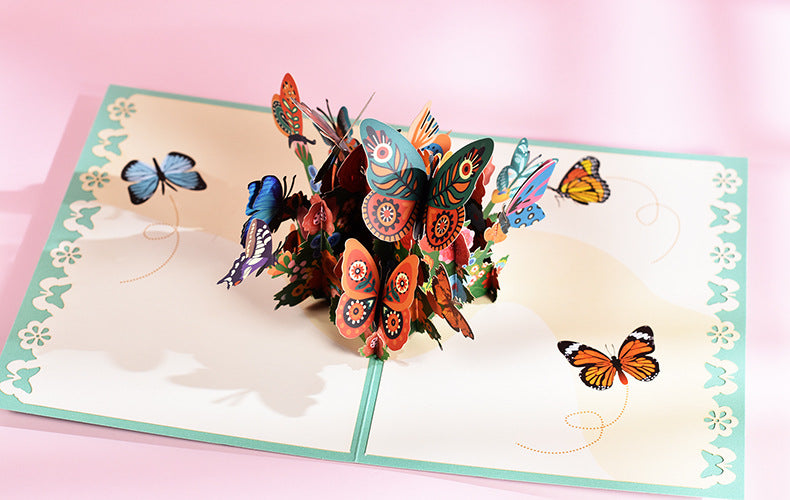 Butterflies in the Garden Pop Up Card | 3D Card