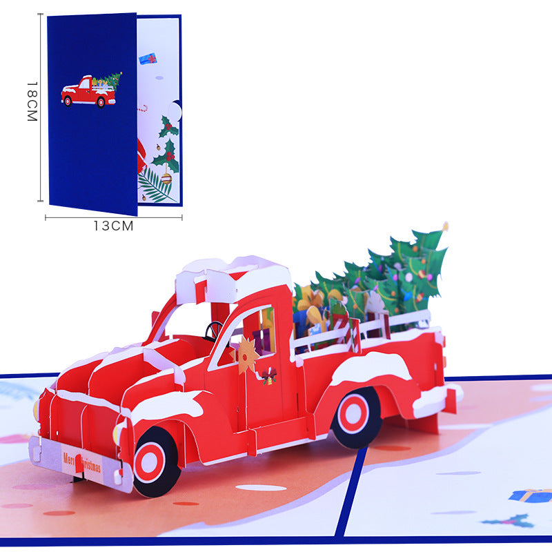 Christmas Pick Up Truck Pop Up Card - 4 Styles