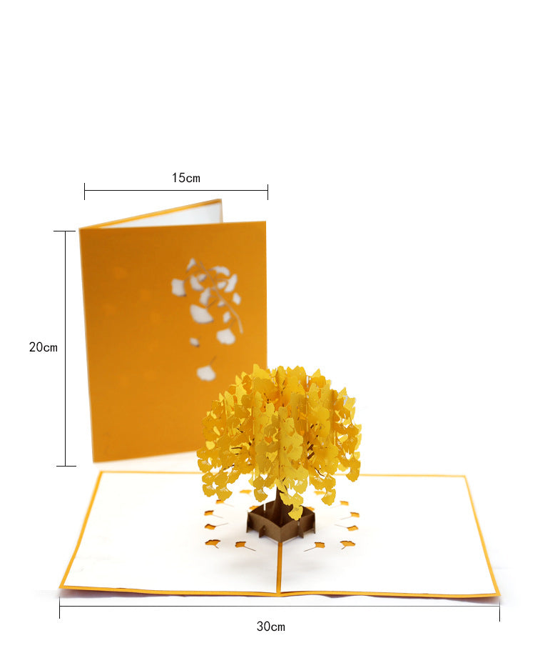 Autumn Ginkgo Tree Pop Up Card