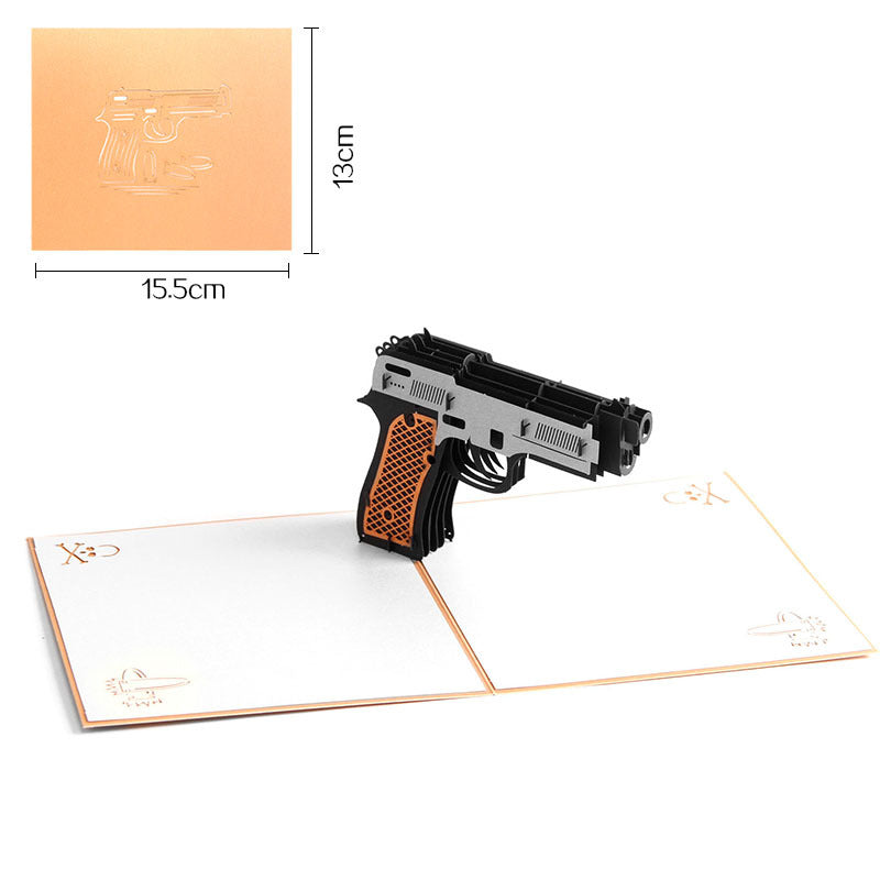 Gun Pop Up Card | 3D Card | Funny | Controversial Greeting Card