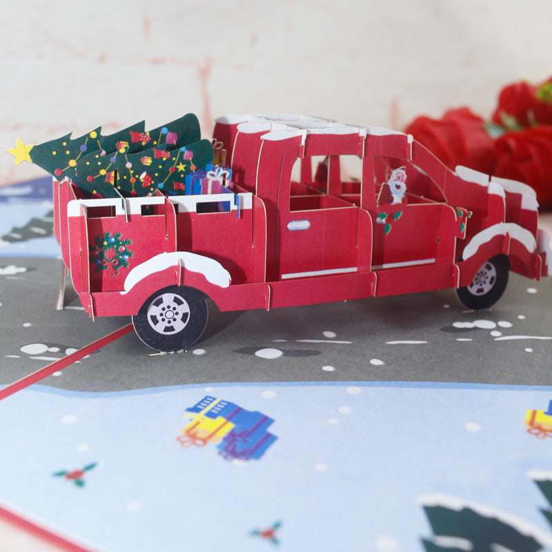 Christmas Pick Up Truck Pop Up Card - 4 Styles