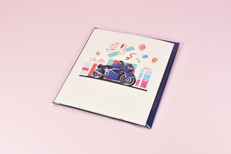 Motorbike Pop Up Card | 3D Card | Moto | Bike | Rider | Biker | Gift