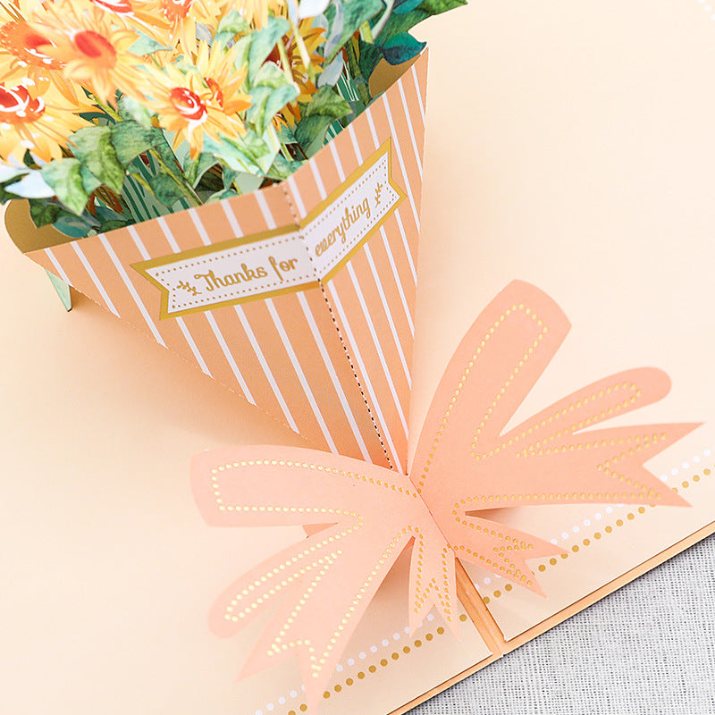 Flower Bouquet Pop Up Card - 3 Styles